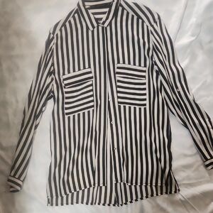Zara Monochrome Striped Shirt
